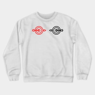 red black target design Crewneck Sweatshirt